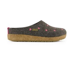 Haflinger - Women's Grizzly Cuoricini - Hüttenschuhe, Gr. 37, braun (Anthracite)