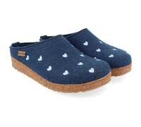 Haflinger - Women's Grizzly Cuoricini - Hüttenschuhe, Gr. 38, blau (Jeans)