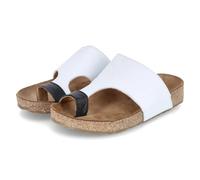 Haflinger Damen Zehentrenner Bio Anka Mehrfarbig (Weiß/Schwarz) Gr. 38