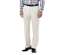 Haggar Cool 18 Herren Hose mit verstecktem Ausziehbarer Taille - Beige - 32W / 32L