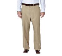 Haggar Cool 18 Herren Hose mit verstecktem Ausziehbarer Taille - Beige - 38W / 32L
