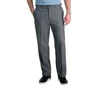 Haggar Cool 18 Herren Hose mit verstecktem Ausziehbarer Taille - Grau - 32W / 32L
