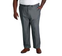 Haggar Cool 18 Herren Hose mit verstecktem Ausziehbarer Taille - Grau - 34W / 29L