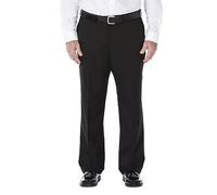 Haggar Cool 18 Herren Hose mit verstecktem Ausziehbarer Taille - Schwarz - 38W / 32L