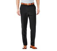 Haggar Cool 18 Herren Hose mit verstecktem Ausziehbarer Taille - Schwarz - 44W / 32L