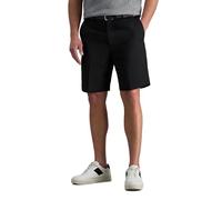 Haggar Cool 18 Herren-Shorts mit klassischer Passform, Flacher Vorderseite und erweiterbarem Bund (Normale und große Größen), Schwarz, 54 DE