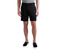 Haggar Cool 18 Pro Herren-Shorts, gerade Passform, Flache Vorderseite, 4-Wege-Stretch, erweiterbare Taille, Schwarz, Größe 44