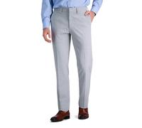 Haggar Herren Mens 4 Way Stretch Slim Fit Flat Front Dress Pant Klassische Hose, Hellgrau, 42W / 32L