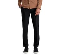 Haggar Herren 4-Wege-Stretch, Schmale Passform, Flache Vorderseite, Anzughose Lässige Hose, Schwarz, 32W / 32L