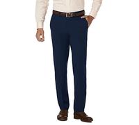 Haggar Herren 4-Wege-Stretch, Schmale Passform, Flache Vorderseite, Anzughose Lssige Hose, blau, 34W / 30L
