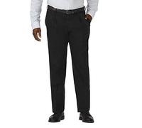 Haggar Herren Arbeitet Am Wochenende, Bügelfreie Köperfalte Vorne, Normale und Große Größen - Normale Große Gr Dress Pants, Schwarz, 42W / 32L EU