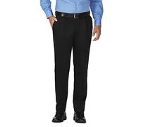 Haggar Herren Arbeitshose ohne Eisen mit versteckter erweiterbarer Taille, Khaki - - 44W / 29L