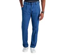 Haggar Herren Casual Classic Fit Denim Trouser Pant - Regular and Big & Tall Sizes캐주얼 클래식 핏 데님 바지 레귤러 및 빅 톨 사이 Jeans, Leichtes Steinwasser, 32W / 30L EU