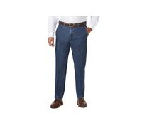 Haggar Herren Casual Classic Fit Denim Trouser Pant-Regular and Big & Tall Sizes Freizeithosen, Mittelblau, 48W / 29L