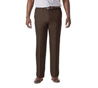 Haggar Herren Cool 18 Pro Classic Fit Flat Front Pants Regular und Big & Tall Größen Lässige Hose, Brown Heather-Bt, 44W / 30L