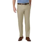 Haggar Herren Cool 18 Pro Straight Fit Flat Front Casual Pant Lässige Hose, Khaki, 34W / 32L