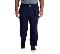 Haggar Herren Cool Right Performance Flex Straight Fit Flat Front Pant Reg. Big & Tall Lässige Hose, Midnight, 34 W/30 L