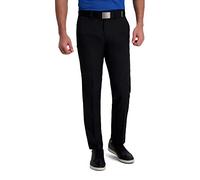 Haggar Herren Cool Right Performance Flex Straight Fit Flat Front Pant Reg. Big & Tall Lässige Hose, Schwarz, 34W / 30L