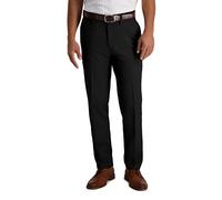 Haggar Herren Coole 18 Pro Slim Fit Freizeithose mit Flacher Vorderseite Hose, Sattes Schwarz, 34 W/30 L