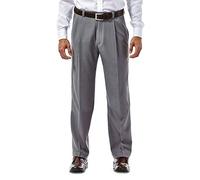 Haggar Herren ECLO Stria Expandable Waist Faltenband vorne - Grau - 32W / 30L
