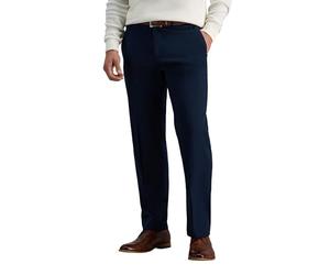 Haggar Herren Hochwertige, Bügelfreie Khaki-Freizeithose, Gerade Passform, Flache Vorderseite Lässige Hose, Dunkles Marineblau, 30W / 30L