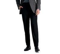 Haggar Herren Premium Comfort Straight Fit Flat Front Dress Pant Klassische Hose, Schwarz, 42W / 30L