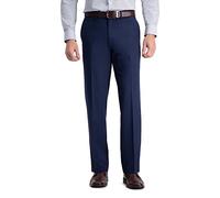 Haggar Herren Hochwertige Komfort, Gerade Passform, Flache Vorderseite, Normale Größen Klassische Hose, Blau, 40W / 32L