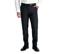 Haggar Herren Hochwertige Komfort, Gerade Passform, Flache Vorderseite, Normale Größen Klassische Hose, Dunkelgrau, 38W / 34L
