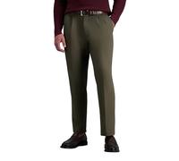 Haggar Herren-Hose, bügelfrei, Klassische Passform, erweiterbarer Taillenbund mit Falten vorne - Braun - 32W / 32L