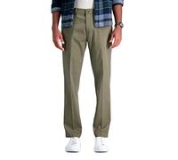 Haggar Men's Iron Free Premium Khaki Straight Fit Flat Front Flex Waist Casual Pant, Toast, 32x32