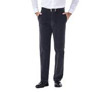 Haggar Herren 21 Wale Stretch Cord, Dehnbare Taille, Klassische Passform, einfarbige Vorderhose - Blau - 44W / 29L