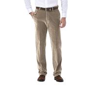 Haggar Herren Cordhose, erweiterbare Taille, Klassische und gerade Passform, Flache Vorderhose Lssige Hose, Khaki, 44W / 29L