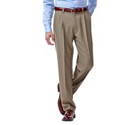 Haggar Herren-Kleiderhose, Khaki, 36W x 29L