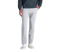 Haggar Herren Life Khaki Straight Fit Flat Front Flex Pant Lässige Hose, Dunkelgrau, 33W / 32L