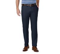 Haggar Herren Men’s Cool 18 Pro Straight Fit Flat Front Casual Pant Lässige Hose, Marineblau, 33W / 30L