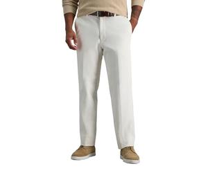 Haggar Herren Men's Classic Fit Stretch Corduroy Pant Lässige Hose, Elfenbein, 36W / 32L