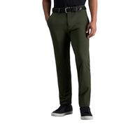 Haggar Herren Men's Sport Travel Performance Straight Fit Flat Front Stretch Casual Pant Lässige Hose, Army, 33 W/30 L
