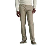 Haggar Herren Men's Wrinkle Free Performance Straight Fit Flat Front Pant Lässige Hose, Mittleres Khaki, 40W / 32L