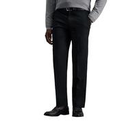 Haggar Herren Premium bügelfrei Khaki gerade Passform & Slim Fit Flache Vorderseite Freizeithose, schwarz, 34W / 34L