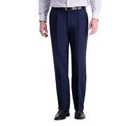 Haggar Herren Premium Comfort Classic Fit Bundfaltenhose Reg Größen Klassische Hose, Indigo/Mandala-Traum, 44W / 30L