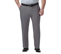 Haggar Herren Premium Comfort Classic Fit Pleat Front Pant Reg. and Big & Tall Sizes Klassische Hose, Mittelgrau, 42W / 29L