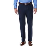 Haggar Herren Premium Comfort Classic Fit Flat Front Dress Pants-Regular and Big & Tall Sizes Klassische Hose, blau, 34 W/32 L