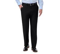 Haggar Herren Premium Comfort Classic Fit Flat Front Dress Pants-Regular and Big & Tall Sizes Klassische Hose, Schwarz, 38 W / 34 L