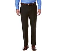 Haggar Herren Premium Comfort Classic Fit Flat Front Expansive Taille Hose - Braun - 38W / 32L