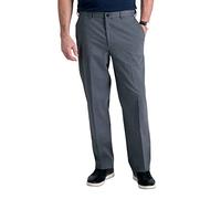 Haggar Herren Premium Freizeithose mit Flacher Vorderseite, Bügelfrei, Klassische Passform, Khaki, Normale und Große Größen