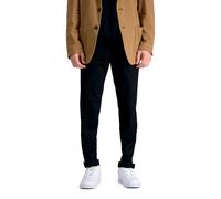 Haggar Herren Premium-Hose, Bügelfrei, Khaki, Schmale Passform, Flache Vorderseite, Freizeithosen, schwarz, 34W / 30L