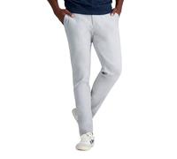 Haggar Life Herren Flexhose, schmale Passform, Flache Vorderseite, Khaki, Dunkelgrau meliert, 33W / 30L