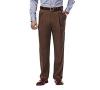 Haggar Mynx Gabardine Herren-Kleiderhose mit verdeckter, erweiterbarer Taille - Beige - 36W / 32L