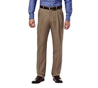 Haggar Mynx Gabardine Herren-Kleiderhose mit verdeckter, erweiterbarer Taille - Beige - 36W / 34L