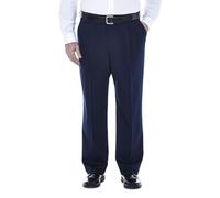 Haggar Premium-Herrenhose, bügelfrei, Klassische Passform, Plissee-Vorderseite, Normale und große Größen, Dark Navy - Bt, 46W / 29L